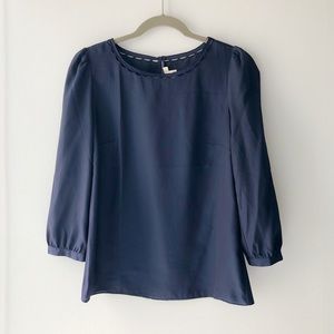 J.Crew Factory Scalloped-Collar Top